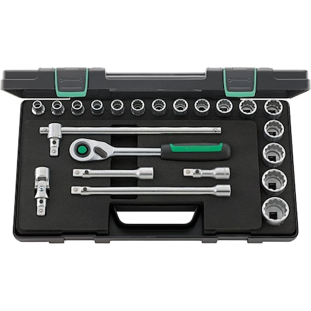 Stahlwille Tools 12, 5 mm (1/2") Socket set 22-pcs., 50/16/6QR KN 96031446